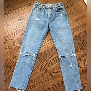Reformation cropped cigarette jeans size 25